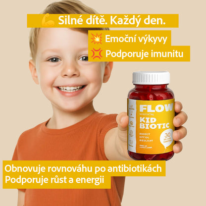 Flow - Dětské probiotické gumové medvídky + vitamíny