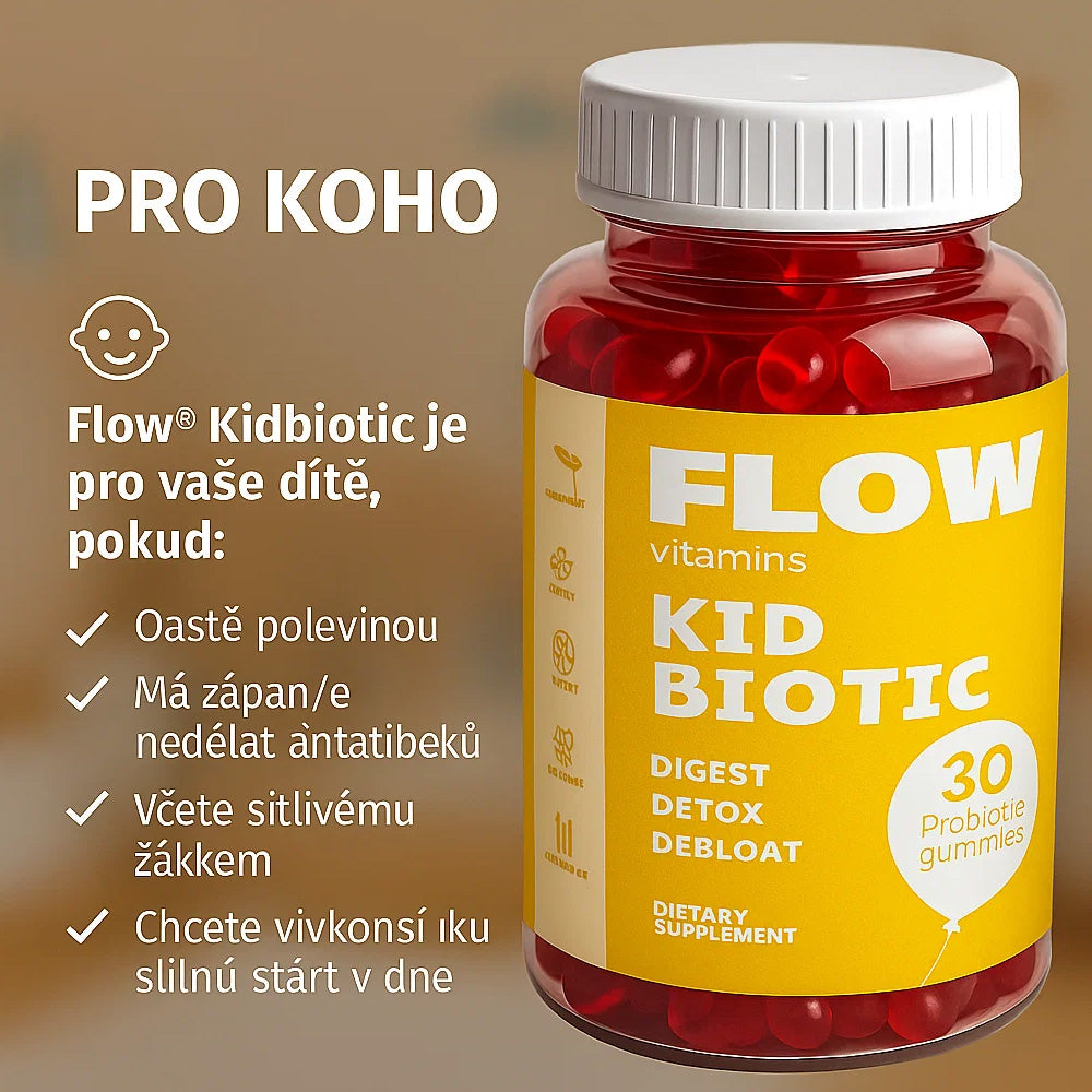 Flow - Dětské probiotické gumové medvídky + vitamíny