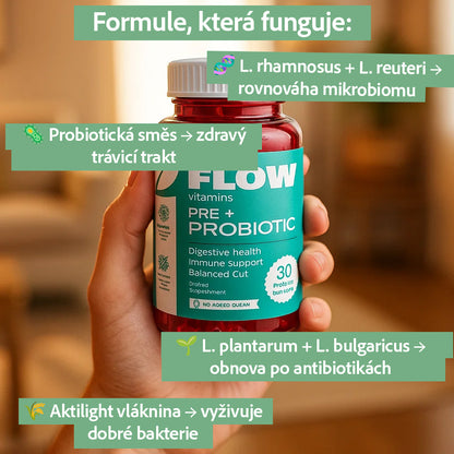 Flow Pre+Probiotic – Rovnováha uvnitř, sebevědomí navenek