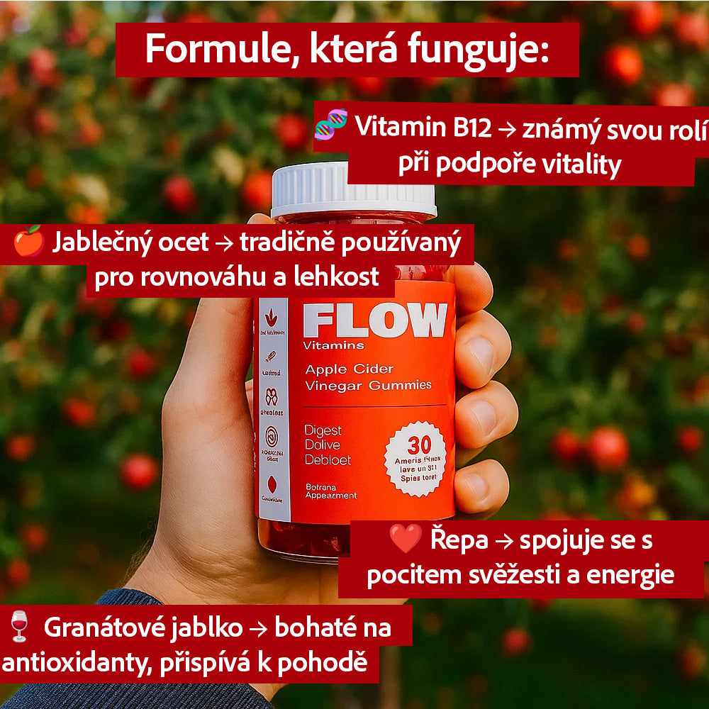 Flow – Jablečný ocet ve formě želatinových medvídků